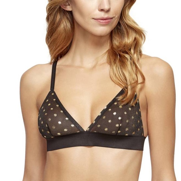 Sam Edelman Other - Sam Edelman Black/Gold Dot Bralette